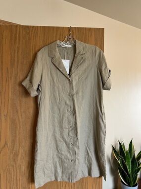 NWT Everlane The Shirtdress in Linen Trench Size XS